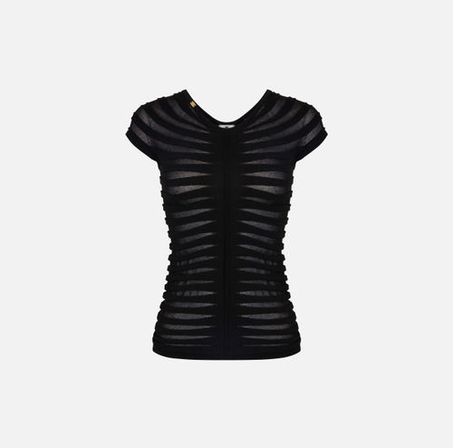 Cotton thread and viscose top