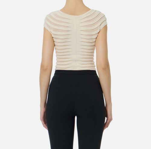 Cotton thread and viscose top