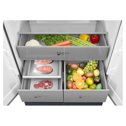 מקרר 4 דלתות 515 ליטר Midea MDRM706BIL70 נירו' מושחר