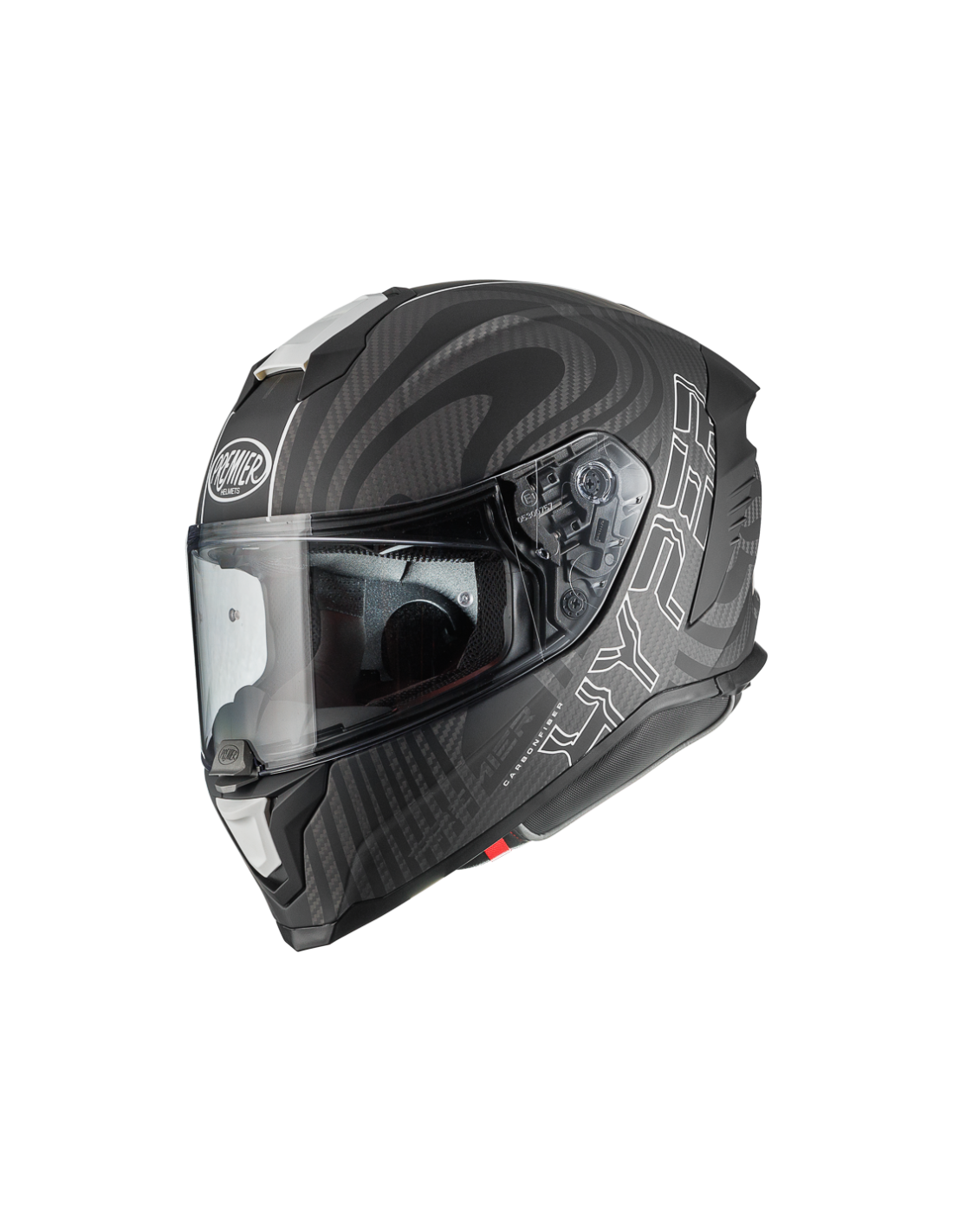 קסדת כביש מלאה פרמייר הייפר קרבון PREMIER HYPER CARBON PS 8 BM שחור\לבן