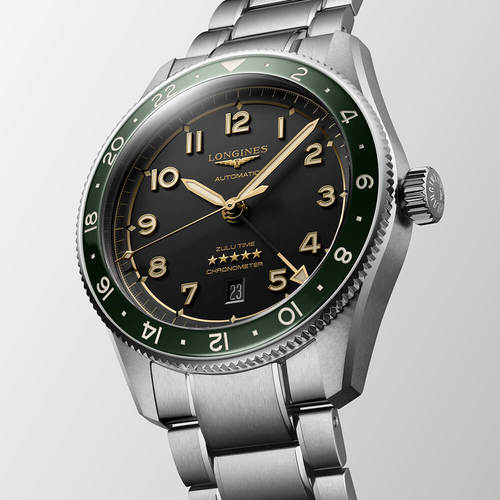 Longines L38124636 Spirit-Zulu 42MM GMT גברים לונג'ין יבואן רשמי