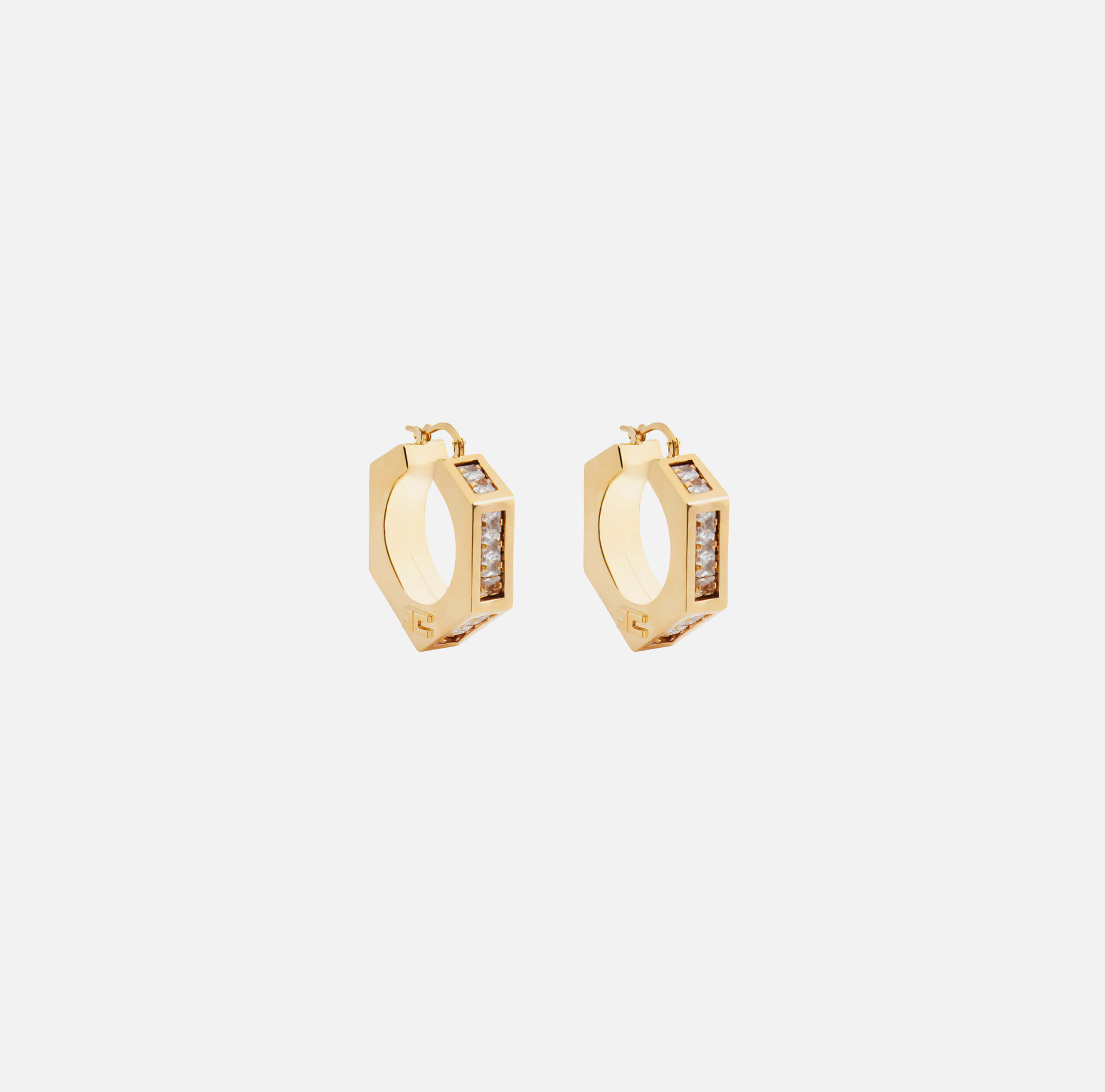 Earrings with rhinestones