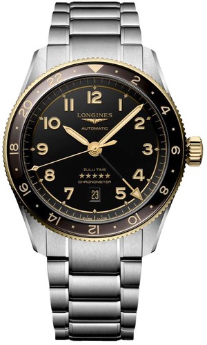 Longines L38125536 Spirit-Zulu 42MM 18 karat yellow gold גברים לונג'ין יבואן רשמי
