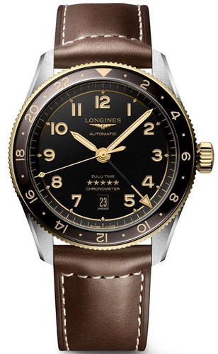 Longines L38125532 Spirit-Zulu 42MM 18 karat yellow gold גברים לונג'ין יבואן רשמי