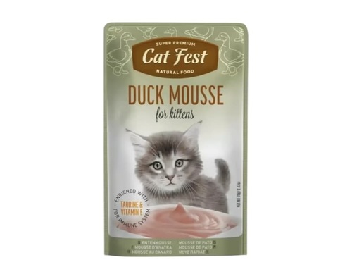 CAT FEST פאוץ' לגורי חתולים בטעם מוס ברווז 70 גרם