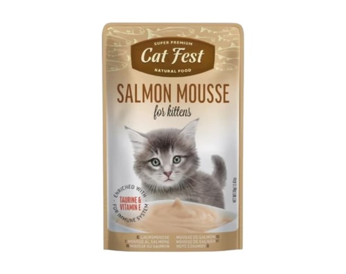 CAT FEST פאוץ' לגורי חתולים בטעם מוס סלמון 70 גרם