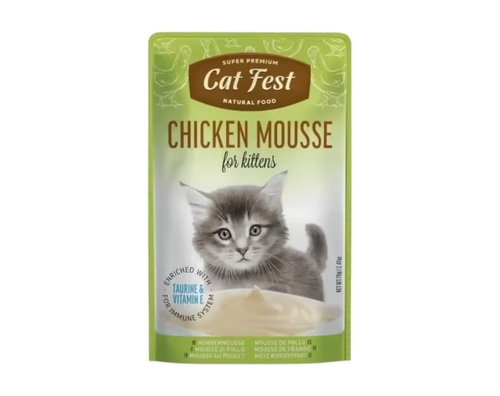 CAT FEST פאוץ' לגורי חתולים בטעם מוס עוף 70 גרם