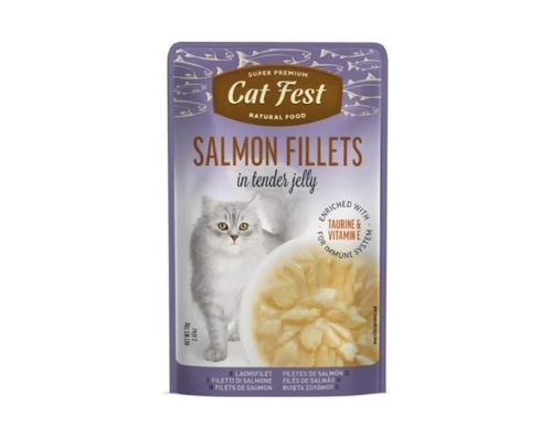 CAT FEST פאוץ' לחתולים בטעם פילה סלמון 70 גרם