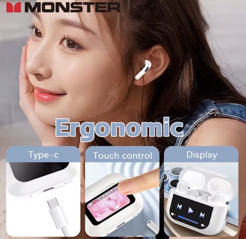 Monster A9 True Wireless Bluetooth Earphones | אוזניות Bluetooth אלחוטיות Monster A9