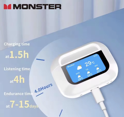 Monster A9 True Wireless Bluetooth Earphones | אוזניות Bluetooth אלחוטיות Monster A9