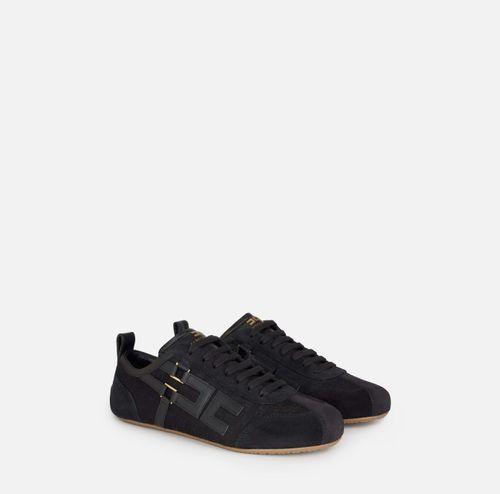 Nappa leather and suede sneakers