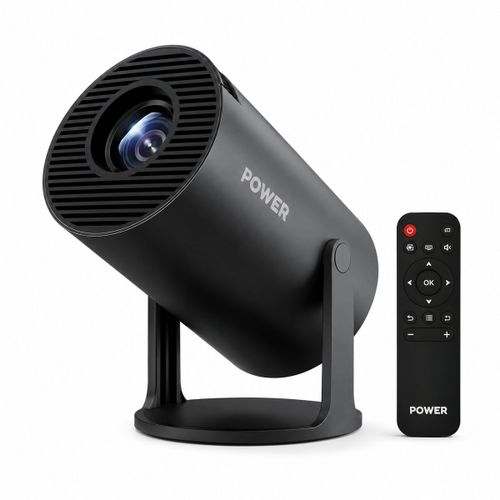 מקרן נייד חכם POWER עם Android ו-WiFi להקרנה עד 150 אינץ
