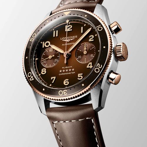 Longines L38215592 Spirit-Zulu 42MM 18 karat yellow gold גברים לונג'ין יבואן רשמי