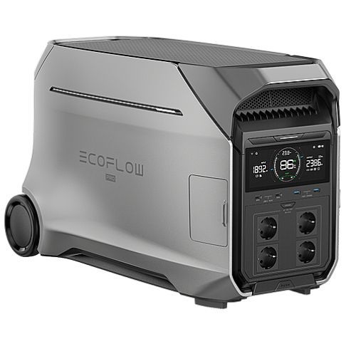 תחנת כח ניידת ECOFLOW DELTA PRO3 - כולל גנרטור חכם היברידי בנזין/גז ECOFLOW