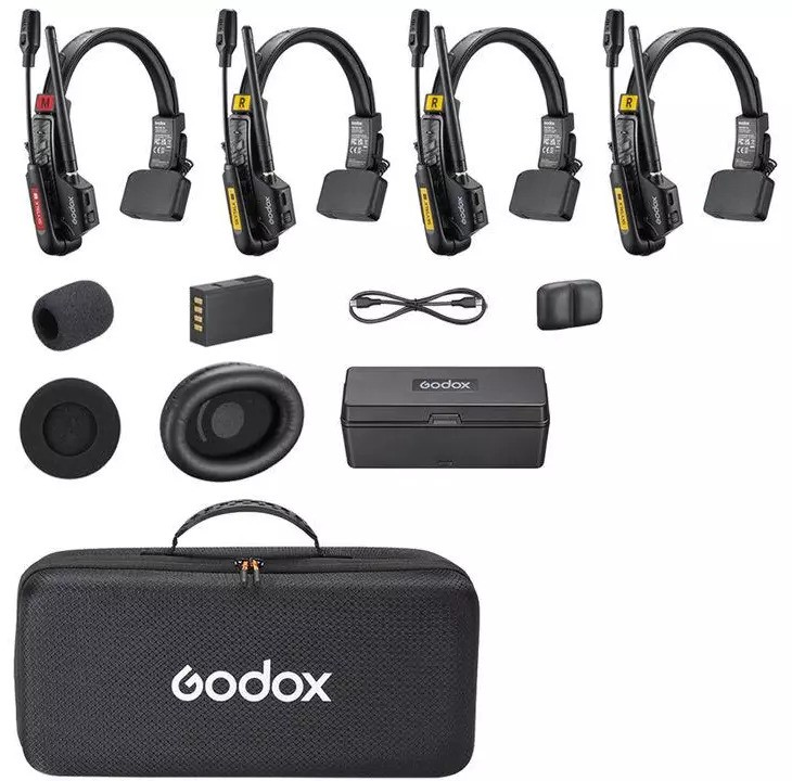 מערכת אינטרקום אלחוטית Godox SkyTalk Air 4S 4-Person Full-Duplex Wireless