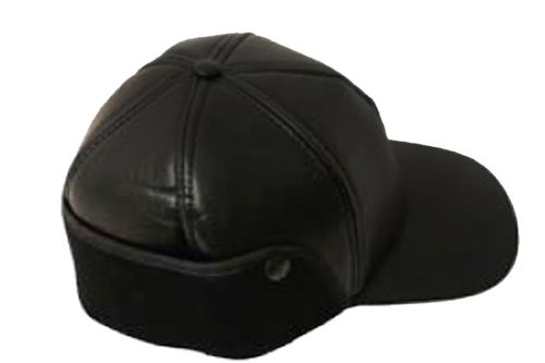 כובע מצחיה שחור עם פרווה