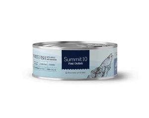 SUMMIT 10 שימור סאמיט 10 לחתול דג לבן עם תפוח ובננ 85 גרם