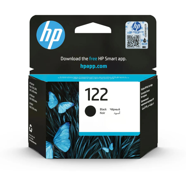 ראש דיו שחור מקורי HP 122 Black Ink Cartridge (מק"ט CH561HE) למדפסות DeskJet
