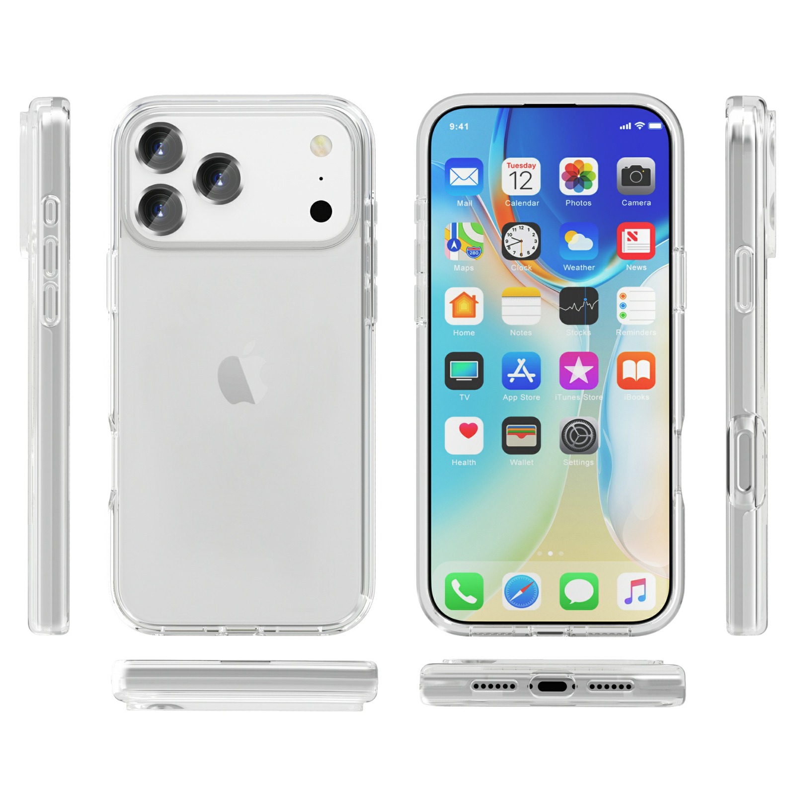 כיסוי דגם קריסטל לאייפון Grip Crystal iPhone 17 Pro Max 