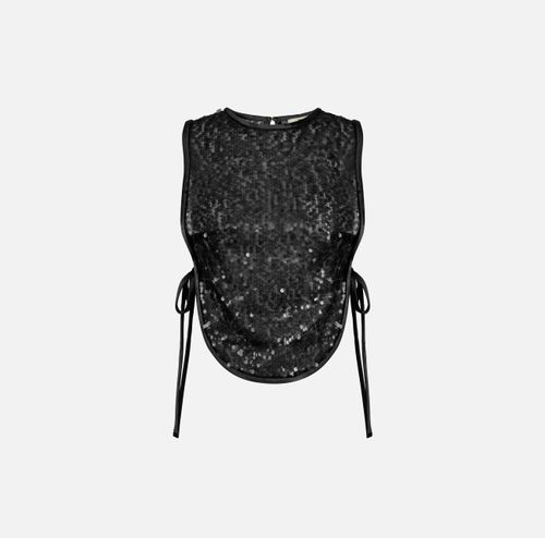 Tulle bib with sequins