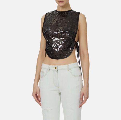 Tulle bib with sequins