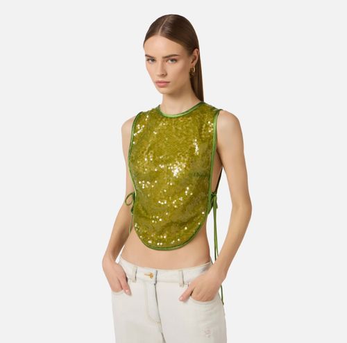 Tulle bib with sequins