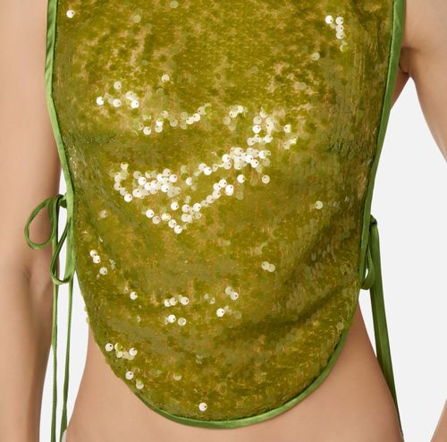 Tulle bib with sequins