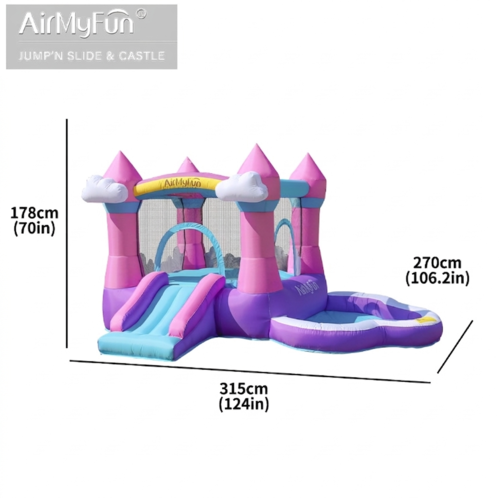 מתקן קפיצה מתנפח עם מגלשה דגם A82078 מבית Doctor Dolphin