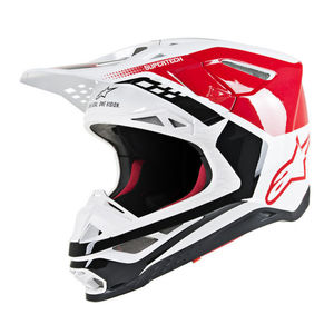 קסדת שטח ALPINESTARS S-M8 TRIPLE לבן/אדום