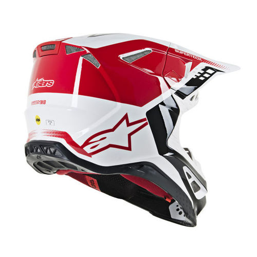 קסדת שטח ALPINESTARS S-M8 TRIPLE לבן/אדום