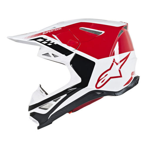קסדת שטח ALPINESTARS S-M8 TRIPLE לבן/אדום