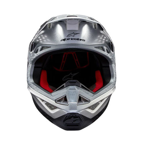 קסדת שטח ALPINESTARS SUPERTECH S-M10 FLOOD כסף/שחור/כתום