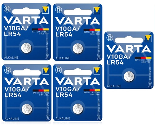 5 סוללות VARTA V10GA LR54 