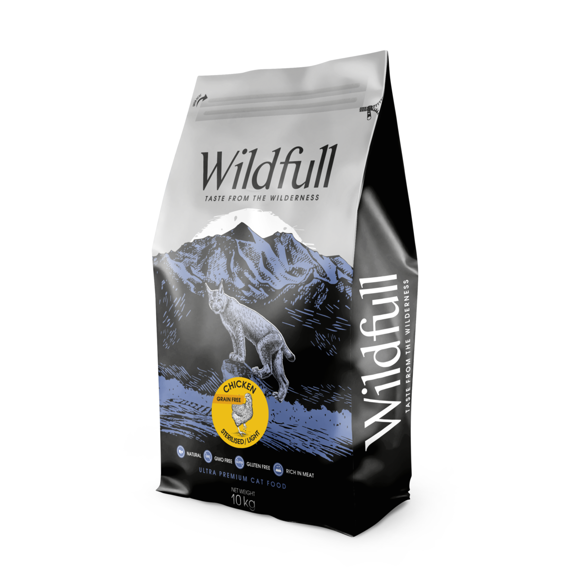 ווילדפול סטרלייז עוף חתול 10 ק"ג WildFull