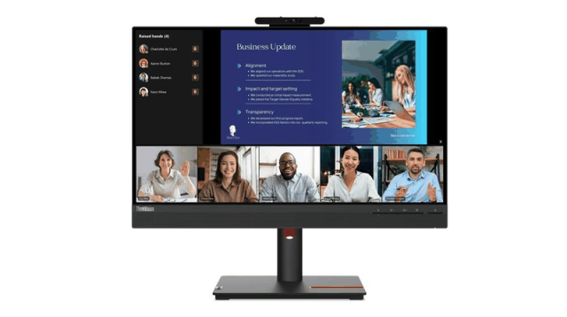 מסך מחשב ייעודי לשיחות וידאו Lenovo ThinkVision T24v-30 23.8" FHD IPS
