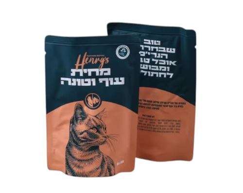 HENRY'S מחית עוף וטונה לחתול 100% טבעי 100 גרם