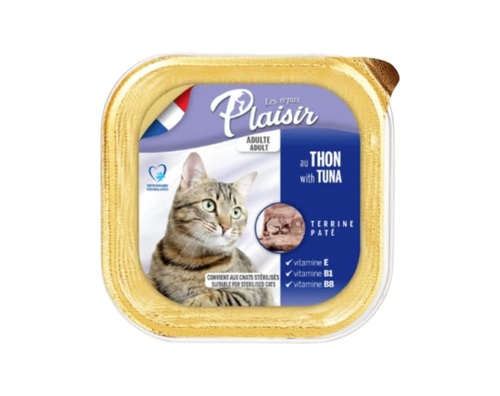 PLAISIR מעדן פלז'יר לחתול טונה 100 גרם