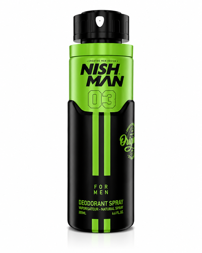 דאודורנט ספריי NISHMAN 03 בניחוח בהשראת Dior Sauvage – נפח 200 מ