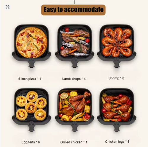סיר טיגון AIRFRYER ללא שמן דגם BOSS BO-211 בנפח 8 ליטר