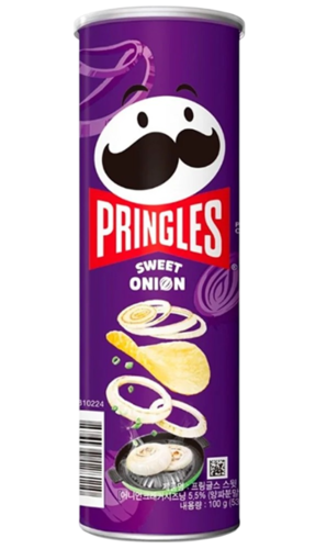 PRINGLES - חטיף על בסיס תפוח אדמה בטעם בצל מתוק 100 גרם