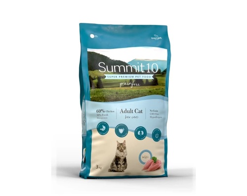 SUMMIT 10 סאמיט 10 גריין פריי עוף לחתול בוגר 3 ק