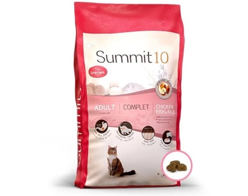 SUMMIT 10 סאמיט 10 עוף דג ואורז חתול בוגר 15 ק