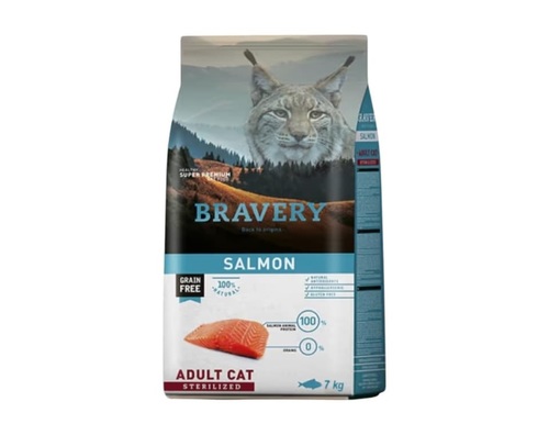 bravery cat salmon - ברייברי חתול סלמון מסורס 7 ק