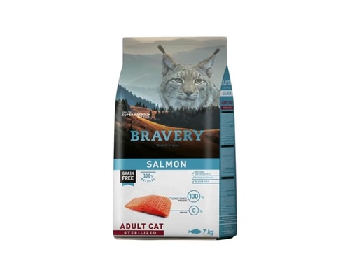 bravery cat salmon - ברייברי חתול סלמון מסורס 2 ק
