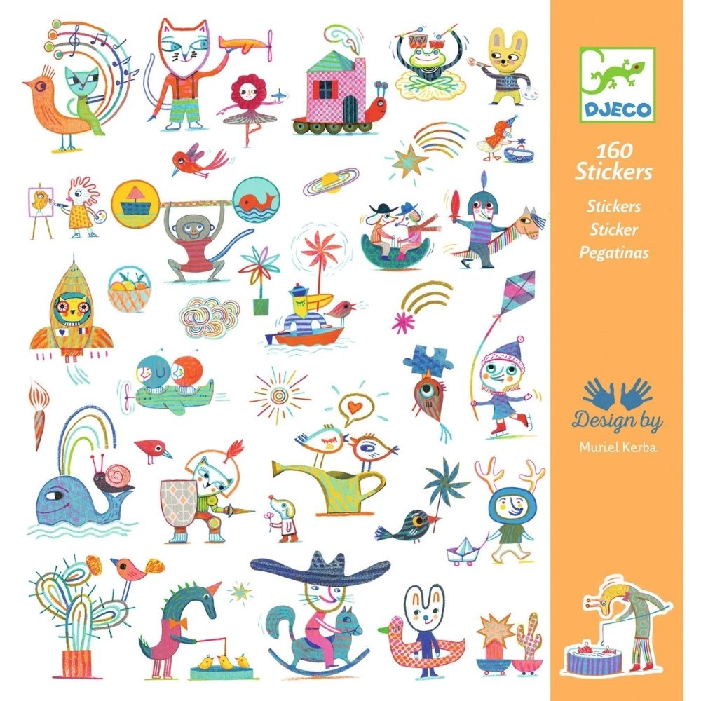 יצירה 160 מדבקות גאזט - Djeco