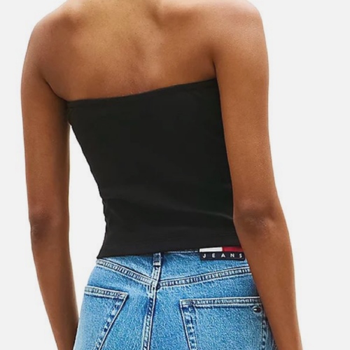 סטרפלס TOMMY JEANS מידות XS-XL לנשים בגוון שחור