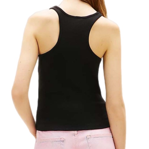 גופיה TOMMY JEANS מידות XS-XL לנשים בגוון שחור ריב