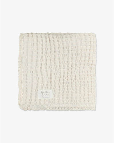 שמיכת פיקה לתינוק Cotton Cloud שמנת Minene