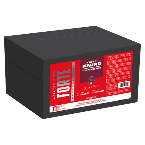 100 קפסולות מאורו ללוואצה בלו אספרסו פורטה Mauro Blue Espresso Forte
