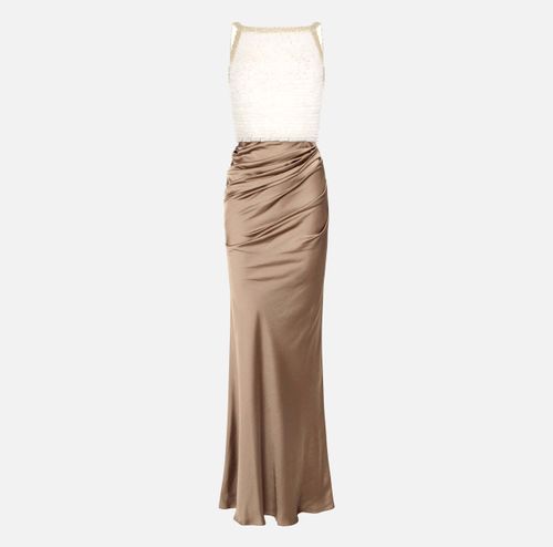 Red Carpet dress in satin and tulle fabrics
